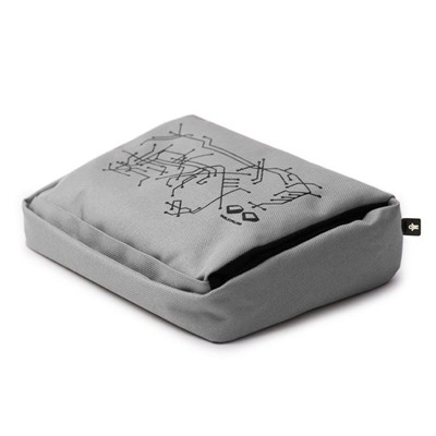 Подушка-подставка с карманом для планшета Hitech 2 серебристая-черная / Бренд: Bosign /