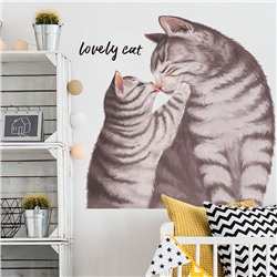 Наклейка многоразовая интерьерная «Lovely cat»