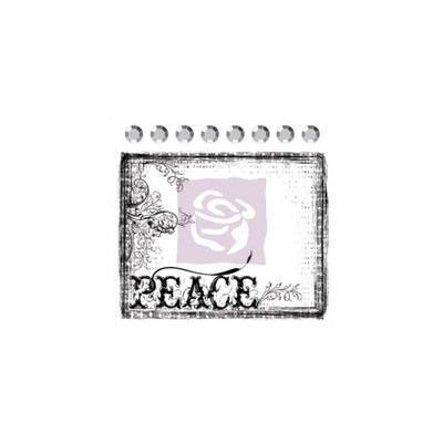 "Prima Marketing" Штамп силиконовый+стразы (8 шт.), 6,4х7,6 см, Clear Stamps, PEACE PM-531294