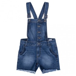Полукомбинезон текстильный джинсовый для девочек 274003