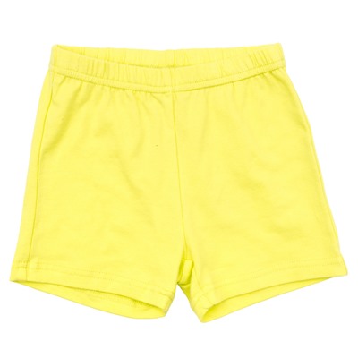 Желто-зеленый комплект: футболка, шорты для девочки 678054