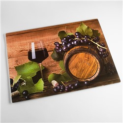 Доска разделочная 30х40см стеклянная RD0070/1-ST "Виноградная лоза"