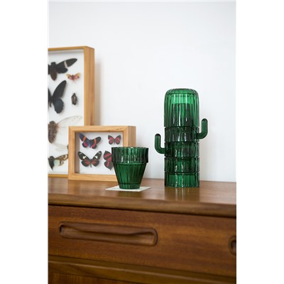 Набор из 6-ти стеклянных стаканов Saguaro, зеленый / Бренд: Doiy /