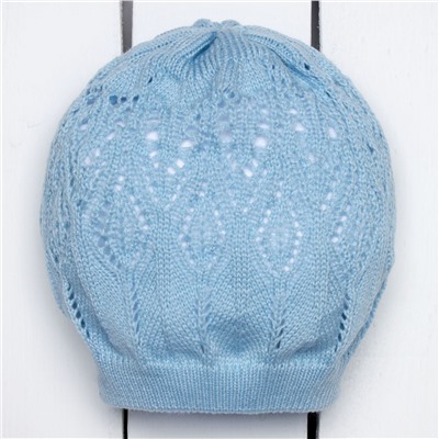 Летняя голубая шапочка для девочек арт.Ш-052-голубой