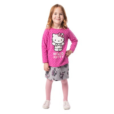 Розовая футболка с длинным рукавом для девочки 672052