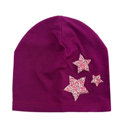Фиолетовая шапка для девочки 382033