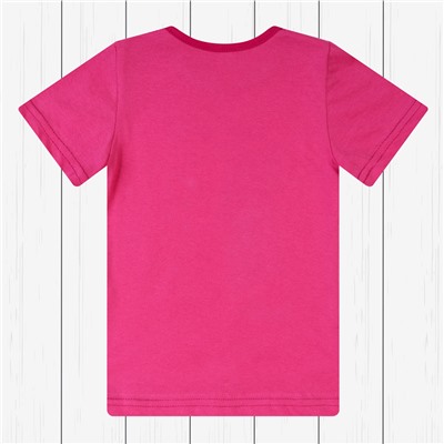 Детская трикотажная футболка для девочки с принтом