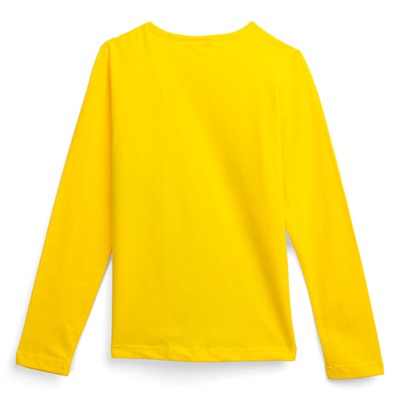 Желтая футболка с длинным рукавом для девочки 979404