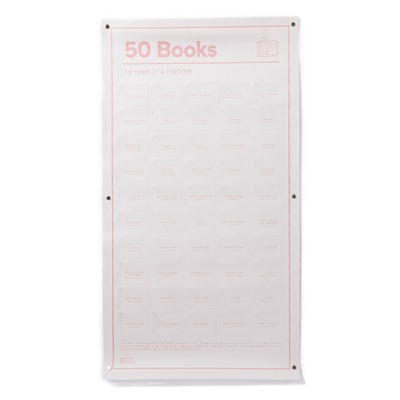 Постер «50 книг, которые нужно прочитать в жизни» / Бренд: Doiy /
