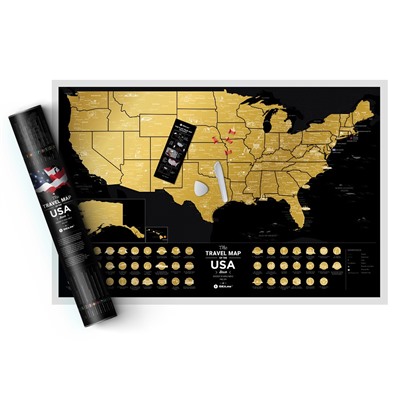 Карта Travel Map USA Black / Бренд: 1DEA.me /