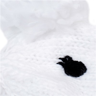 Белая шапка для девочки 388054