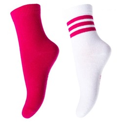 Розовые носки, 2 пары в комплекте для девочки 179015