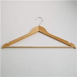 Вешалка-плечики 45см для одежды деревянная с перекладиной ТД-00019