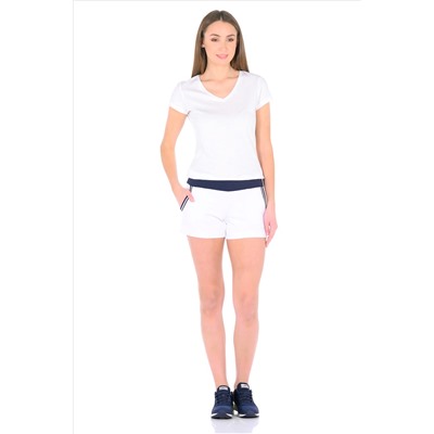 Белые женские спортивные шорты  41L-RR-1065 Red-n-Rock's