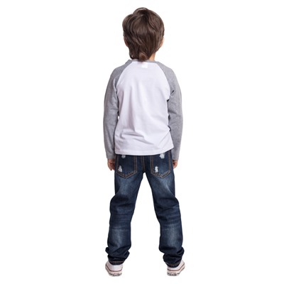 Белая футболка с длинным рукавом для мальчика 371022