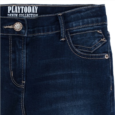 Синие брюки джинсовые для девочки 182059