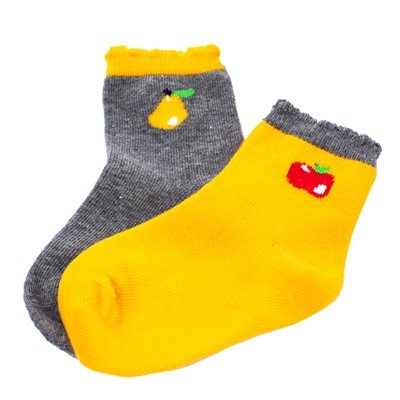 Разноцветные носки, 2 пары в комплекте для девочки 388066