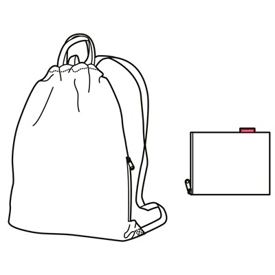 Рюкзак складной Mini maxi sacpack dark ruby /бренд Reisenthel/