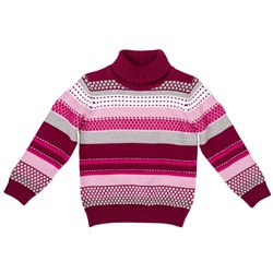 Темно-красный свитер для девочки 372009