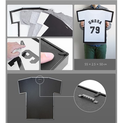 Рамка для футболки T-frame черная / Бренд: Umbra /