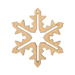 Заготовки для декорирования "Mr. Carving" ВД-640 Снежинка №1 фанера 7х8 см .