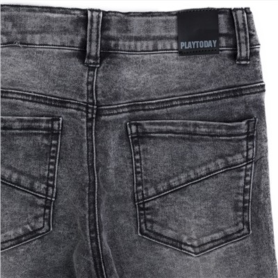 Светло-серые брюки джинсовые для мальчика 181056