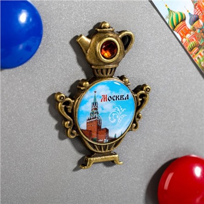 Магнит в форме самовара «Москва. Спасская башня»