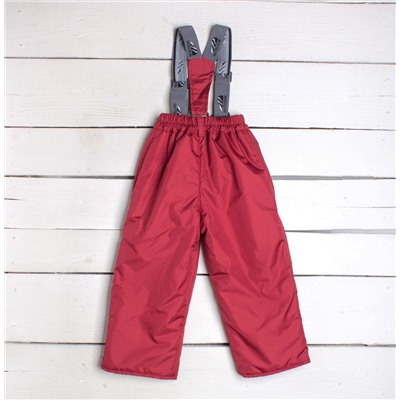 Утепленные детские бордовые брюки арт.10-014-бордо