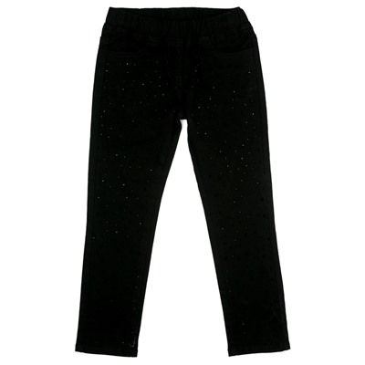 Черные брюки джинсовые для девочки 372016