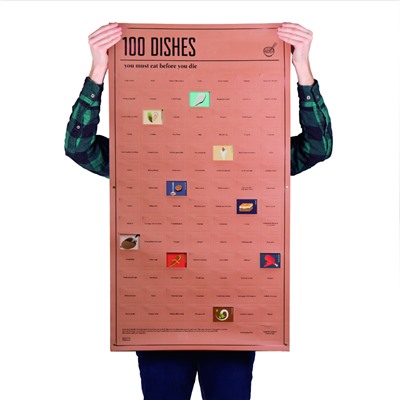 Постер «100 блюд, которые нужно попробовать, прежде чем умереть» / Бренд: Doiy /