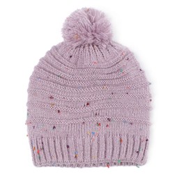 Светло-розовая шапка для девочки 382178