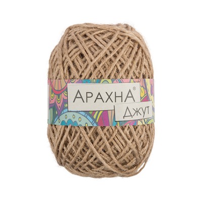 Пряжа "ARACHNA" "Jute" 100% джут 5 х 100 г ± 10 г 90 м ± 5 м