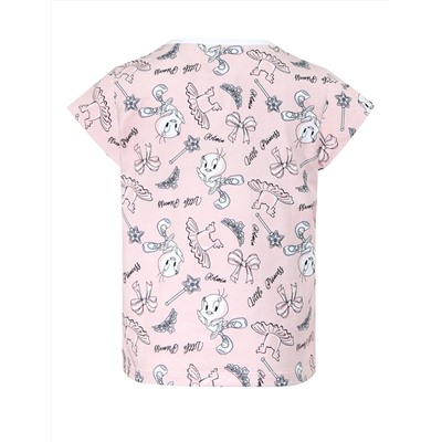 Пижама детская KETMIN LITTIE PRINCESS цв.Белый/Розовый (Футболка/Шорты)