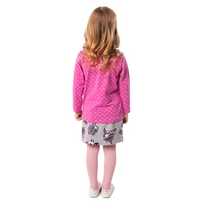 Розовая футболка с длинным рукавом для девочки 672052