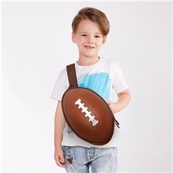 Детский рюкзачок в виде “Американского мяча” коричневый