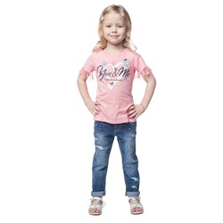Светло-розовая футболка для девочки 172116