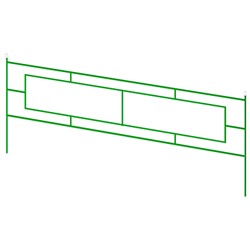 Заборчик-ограждение металлический "Газонный большой" 60х187см, труба д1см, 5 секций 9,35м, окрашенный (Россия)