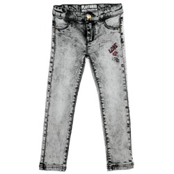 Серые брюки джинсовые для девочки 372015