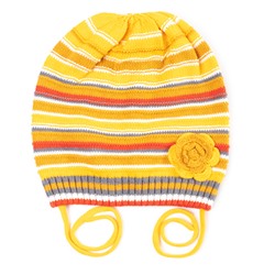 Желтая шапка для девочки 388053
