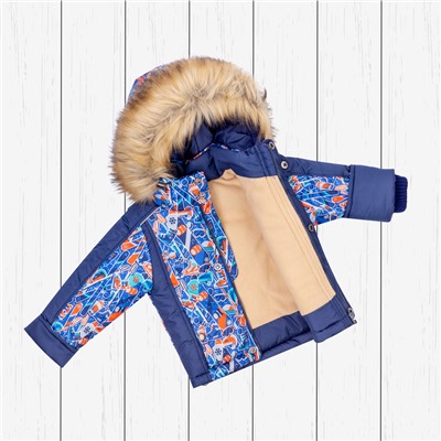 Детский зимний костюм: куртка и полукомбинезон арт.40-003-синий_василек