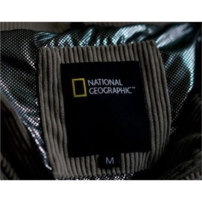 Вельветовый пуховик National Geographic на утином пуху
