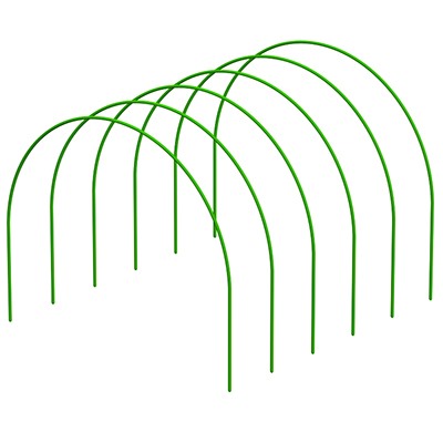 Дуги для парника металлические 2,5м, труба д1см, s0,5мм, в ПВХ оболочке 6 штук, окрашенный (Россия)
