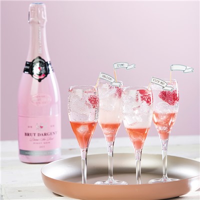 Набор бокалов для шампанского 4 шт Superglas CHEERS NO. 1, 100 мл, серый / Бренд: Koziol /