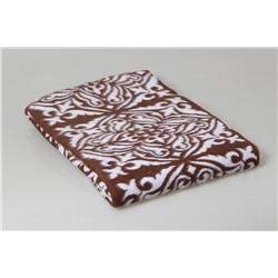 Байковое одеяло 1,5 сп  Орнамент коричневый