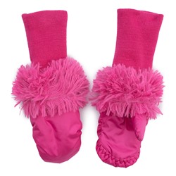 Розовые рукавицы для девочки 372177