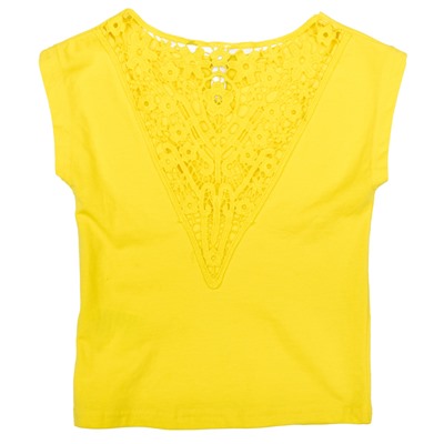 Желтая футболка для девочки 172159