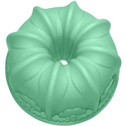 Форма для выпечки кекса с отверстием силиконовая BE-4386S светло-зеленая