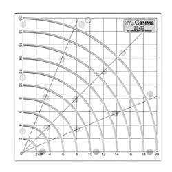 "Gamma" Линейка для пэчворка RL-006 22 x 22 см пластик