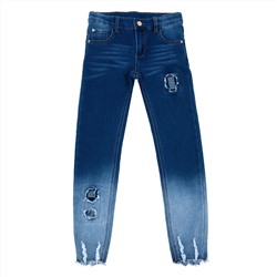 Синие брюки джинсовые для девочки 382159