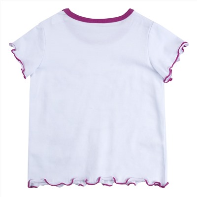 Белый комплект: футболка, шорты для девочки 688052